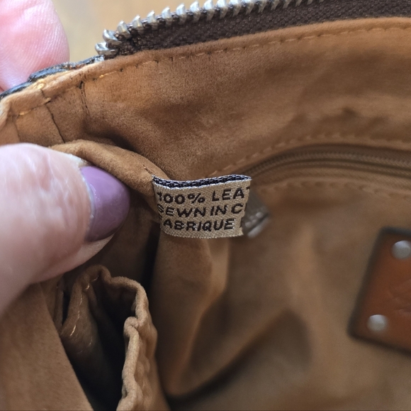 Patricia Nash Cassoni Brown Turquoise Tooled Leather Zip Wristlet Clutch - Picture 6 of 7